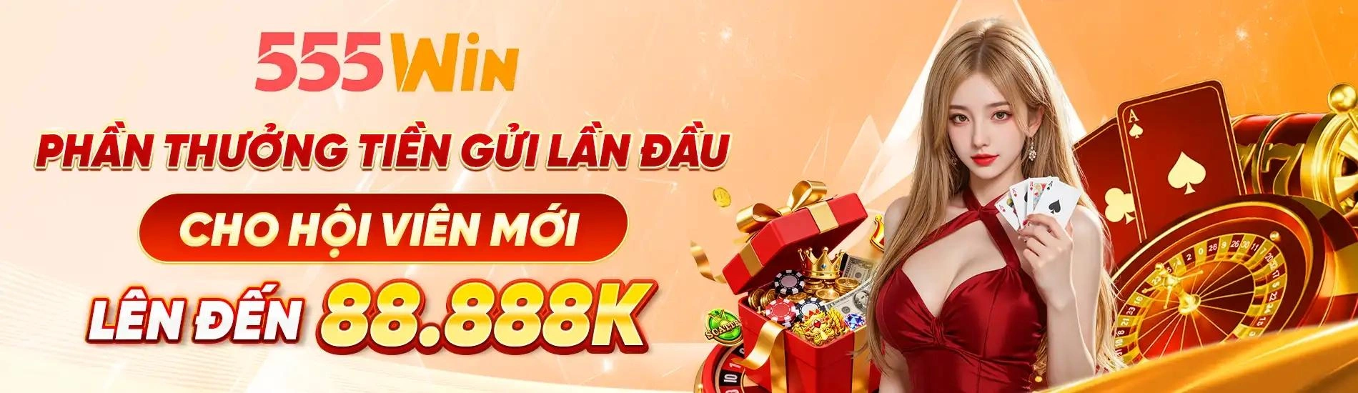 Banner 555Win về ứng dụng và khu nội dung di động